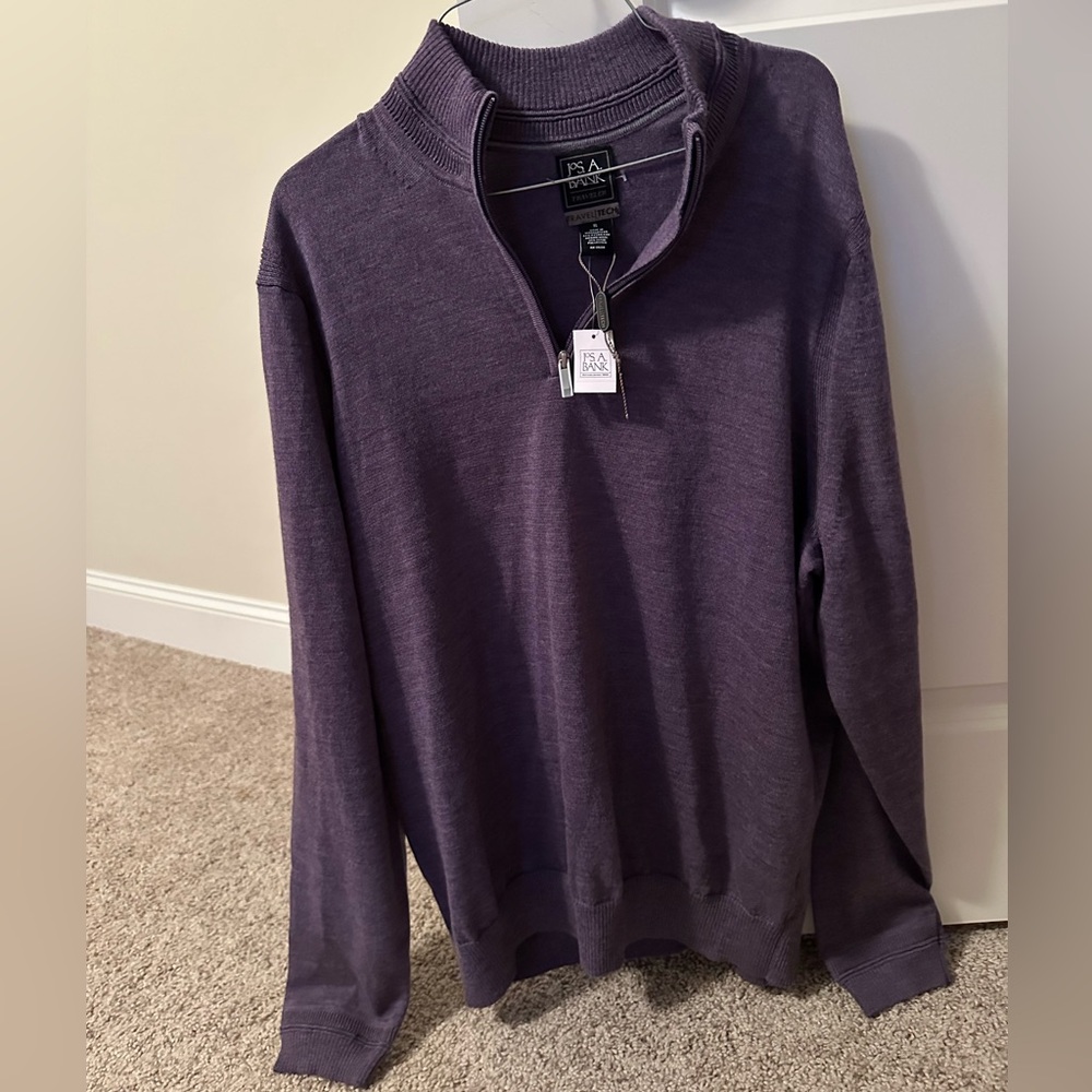 Jos a bank traveler travel tech purple pullover